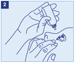 Augentropfen Schritt 2